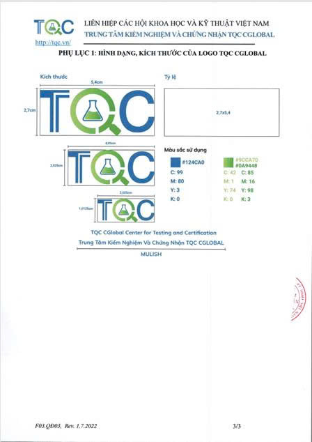 Chứng nhận TQC CGLOBAL